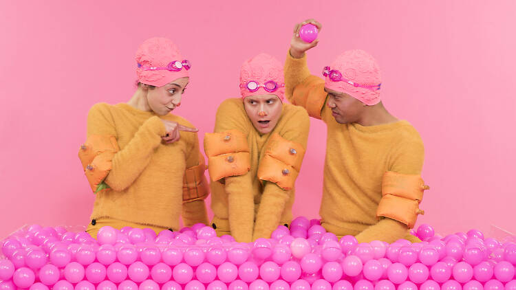 The ugliest Duckling Actors dress as characters from the children's play.