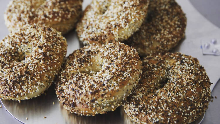 Pop's Bagels pop-up in Culver City Los Angeles