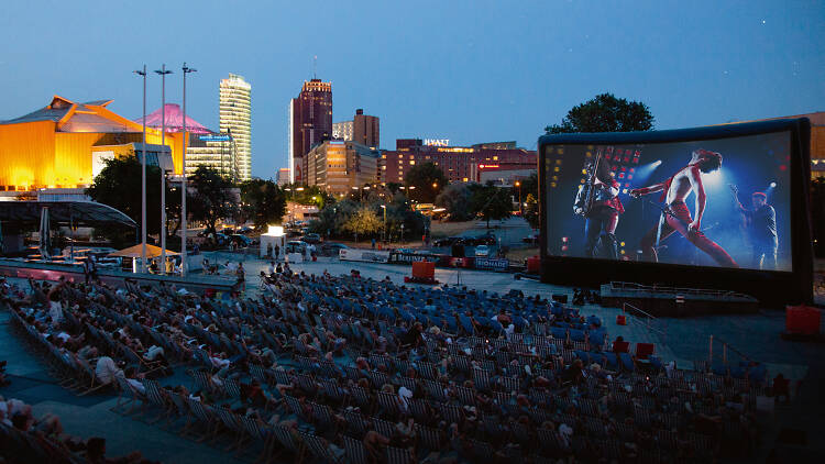 Freiluftkino at Potsdamer Platz in Berlin