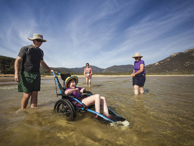 All terrain wheelchair in use at Wilsons Promontory