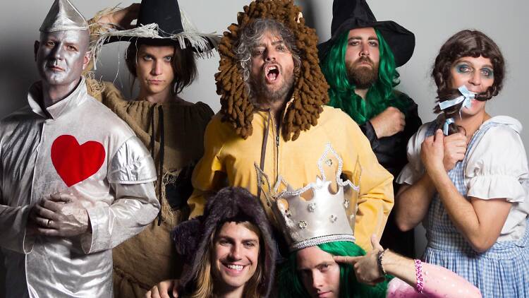 The Flaming Lips dressed as characters from the Wizard of Oz