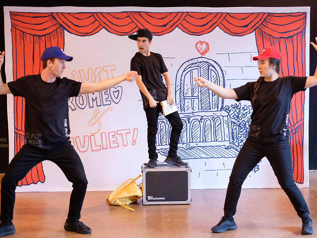 Just Romeo and Juliet! Actors playing Romeo and Juliet on stage.