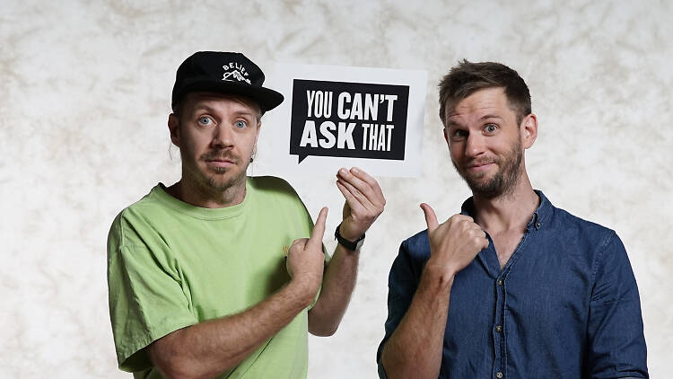 Two people from TV show 'You Can't Ask That'
