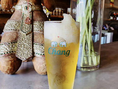 Frozen beer at Chao Krung Frozen beer at Chao Krung