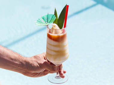 Piña coladas at the NoMad rooftop Piña coladas at the NoMad rooftop