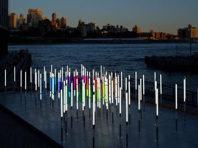 You can walk through a forest of light on the Manhattan waterfront You can walk through a forest of light on the Manhattan waterfront