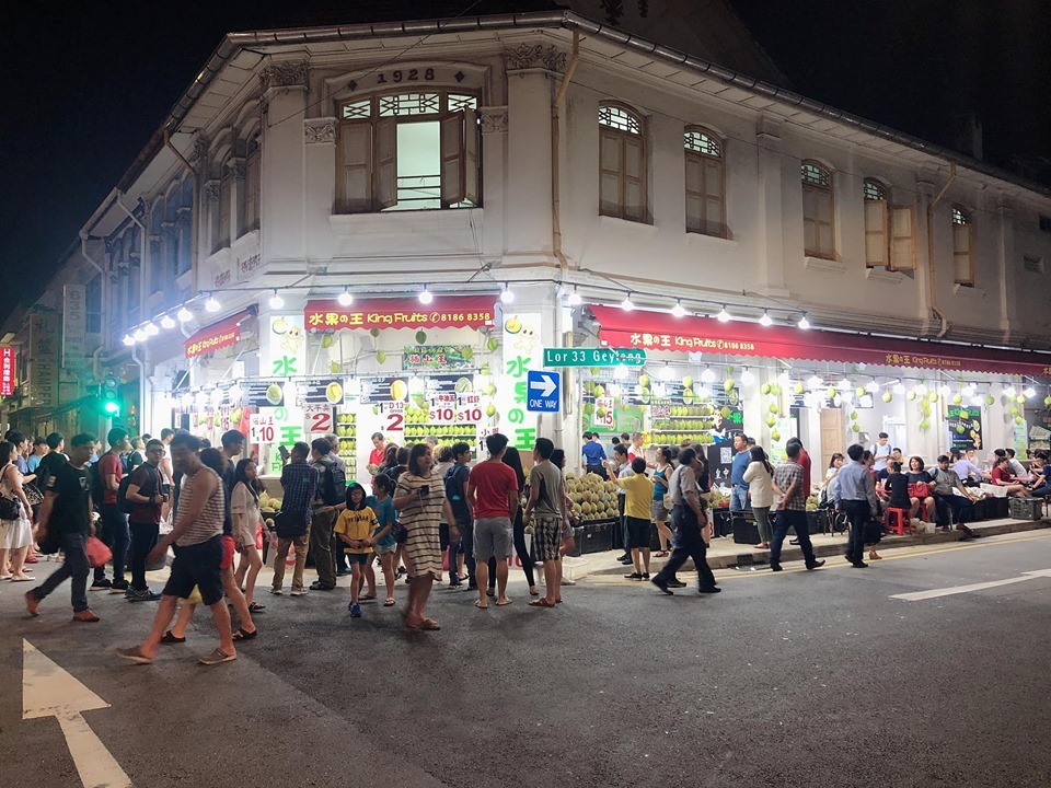 King Fruits Durian Shopping in Geylang, Singapore