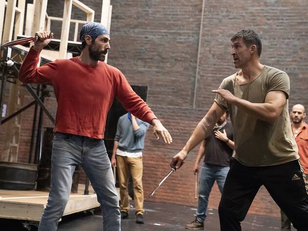 Coriolanus in rehearsal at the Delacorte Coriolanus in rehearsal