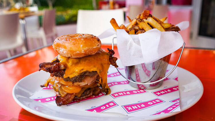 Kobe donut burger at Big Pink