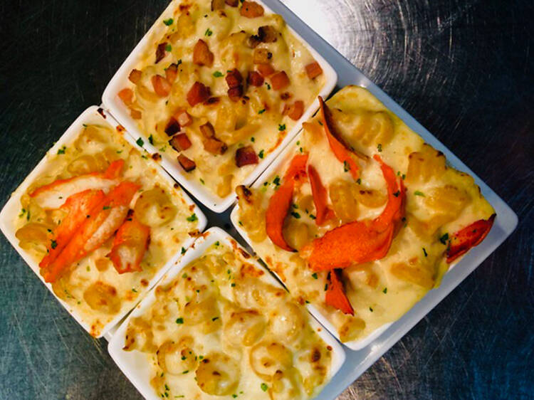 Mac-and-cheese sampler at Red, the Steakhouse