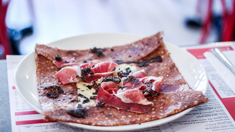 The Truffle Galette at Four Frogs Crêperie.