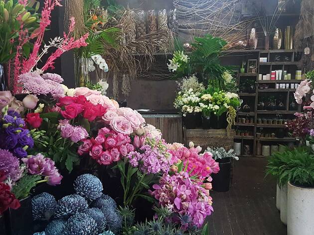 The Flower Room Flowers and vases inside the Flower Room in Newtown.
