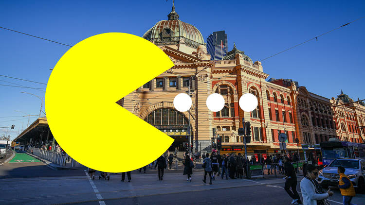 Pac man, Flinders st station 