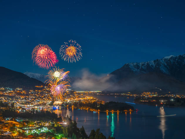 Fireworks at Winter Festival, Queenstown Fireworks at Winter Festival, Queenstown