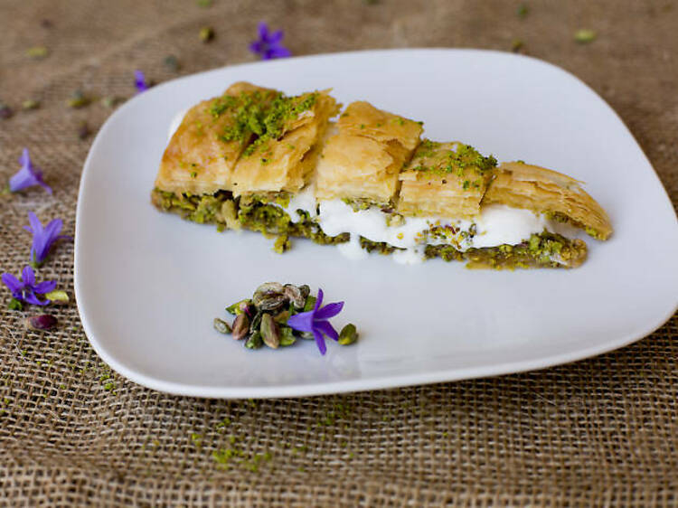 Ice Cream filled Baklava - Yaffa Knafeh