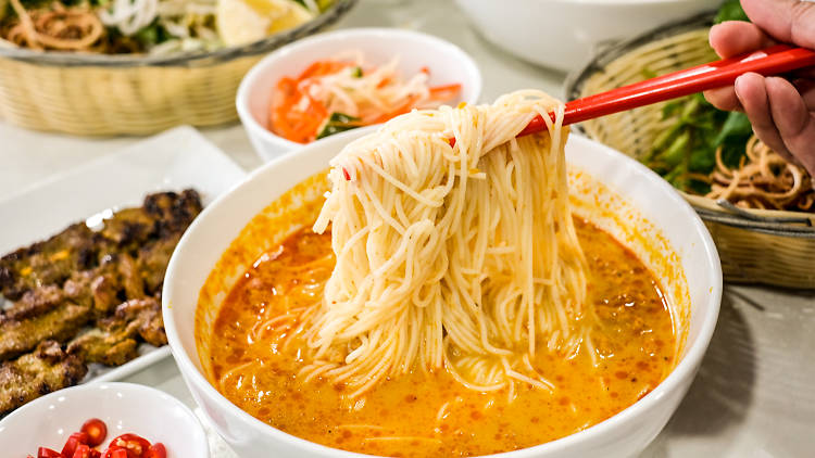 Noodle soup at Siem Reap