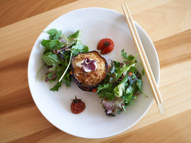 An aubergine dish at Prinz Myshkin in Munich