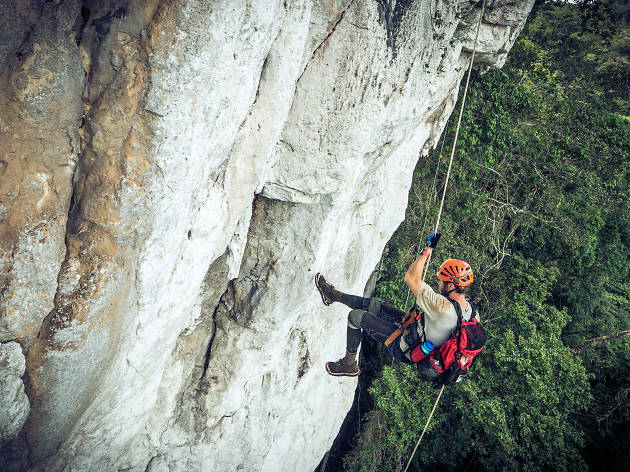 Rappel en Tres Peñas Wishbird te lleva a hacer rappel en Tres peñas ubicado en Lerma