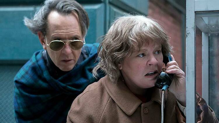 A still from the film ‘Can You Ever Forgive Me’ featuring Melissa McCarthy and Richard E. Grant 
