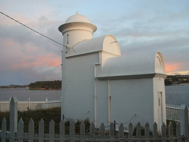 Grotto Point Lighthouse The Grotto Point Lighthouse at sunset.
