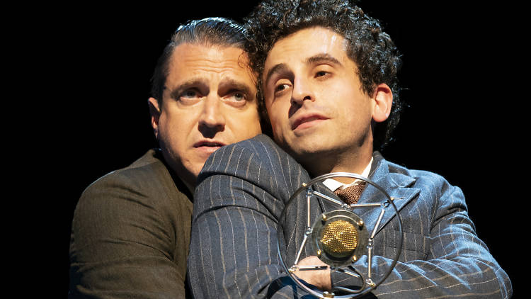 Raúl Esparza and Brandon Uranowitz in Road Show