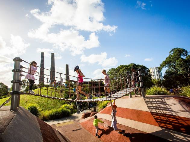 Sydney Park playground, St Peters Children enjoying a day at the playground located at Sydney Park, St Peters