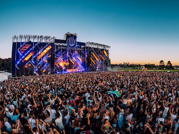 Ultra Australia A crowd of people at Ultra music festival.