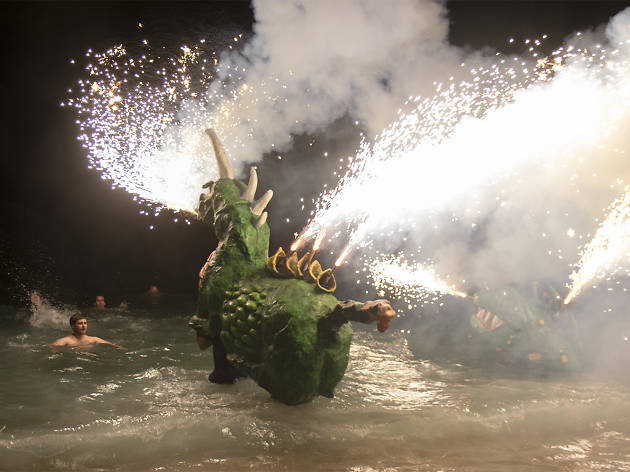 Bany de les bèsties a la Festa Major d'agost de Badalona Bany de les bèsties a la Festa Major d'agost de Badalona