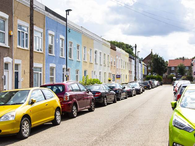 A street in Lower Sydenham A street of colourful houses in Lower Sydenham