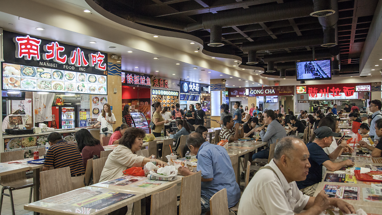 inside mall food court