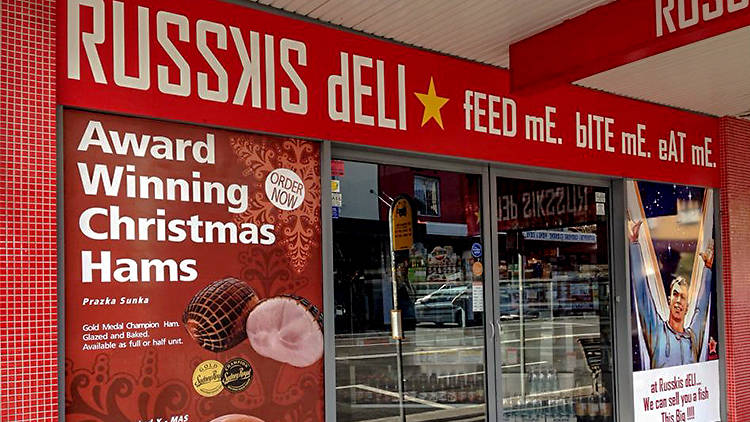 Exterior of Russkis Deli in Bondi