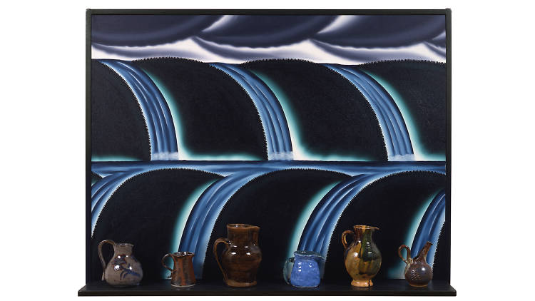 Roger Brown, Virtual Still Life #15 Waterfalls and Pitchers, 1995