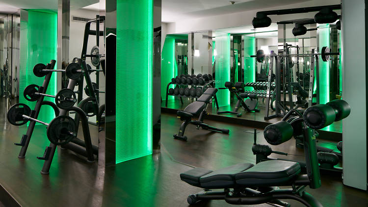 The gym at the Romeo Hotel in Naples