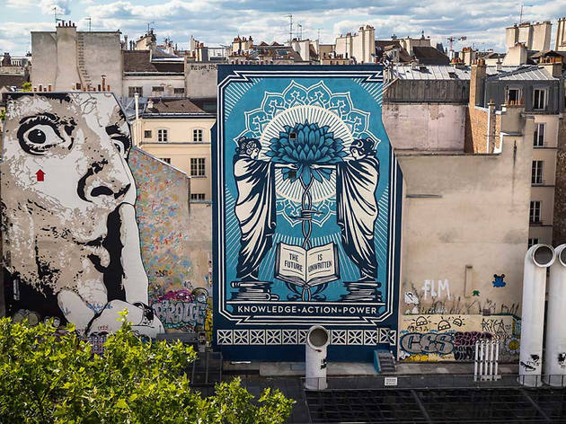 Obey signe une fresque géante à Beaubourg ! Obey signe une fresque géante à Beaubourg !