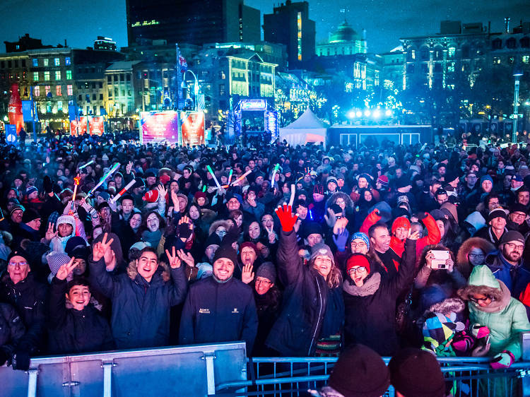 Ring in the new year in Place Jacques-Cartier