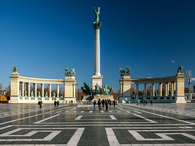 Heroes’ Square Heroes’ Square monuments in central Budapest