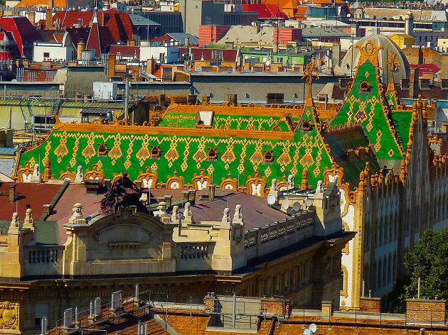 Royal Postal Savings Bank The striking rooftop of the Royal Postal Savings Bank in Budapest