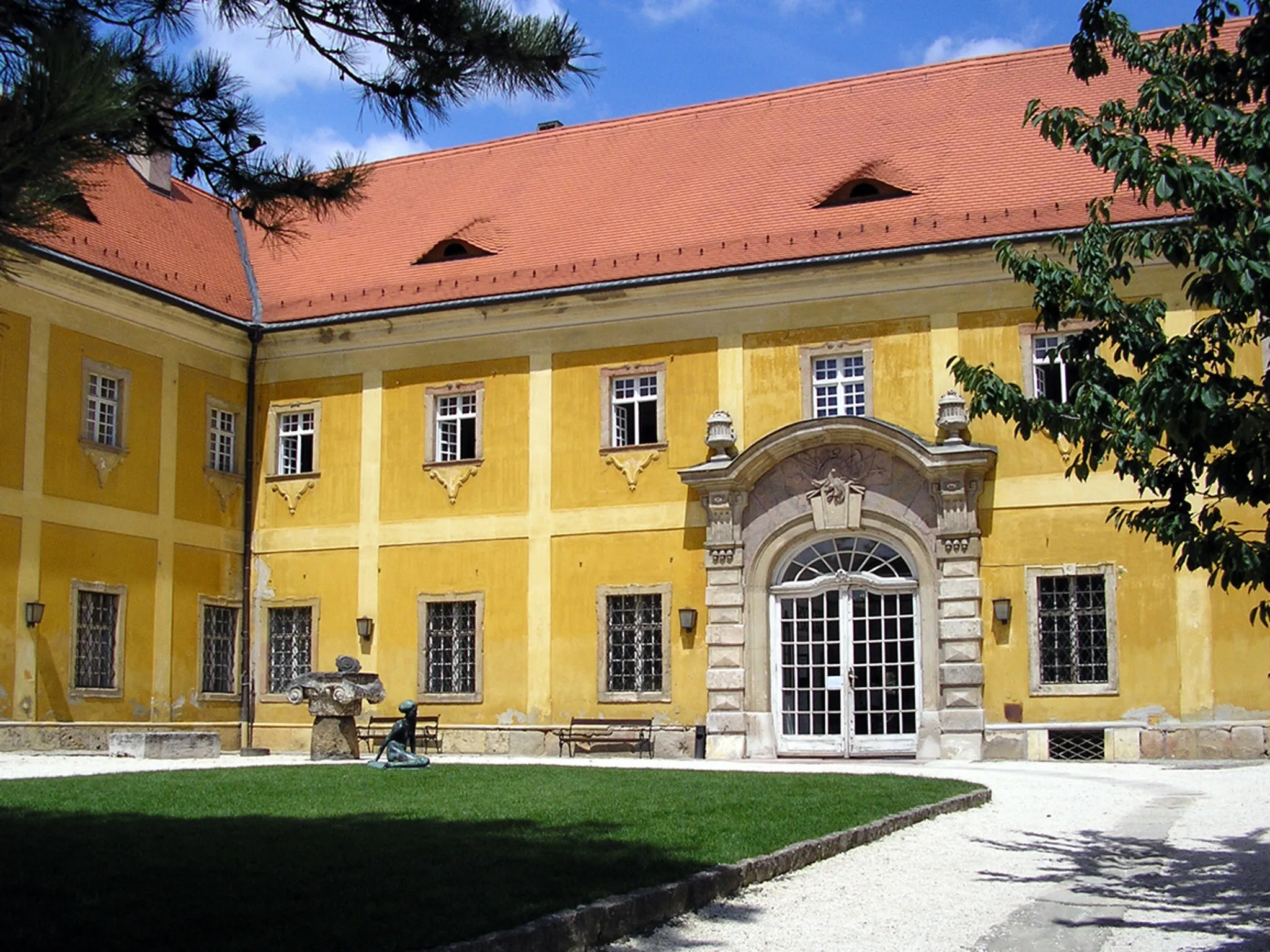 A courtyard at Kiscelli Museum in Budapest