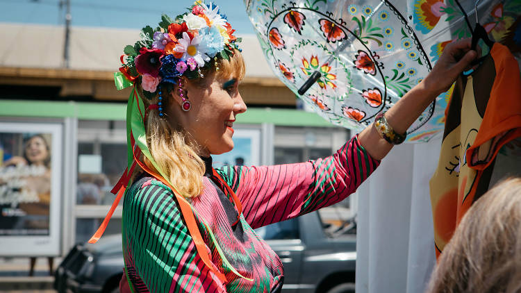Woman at Polish Festival at Federation Square