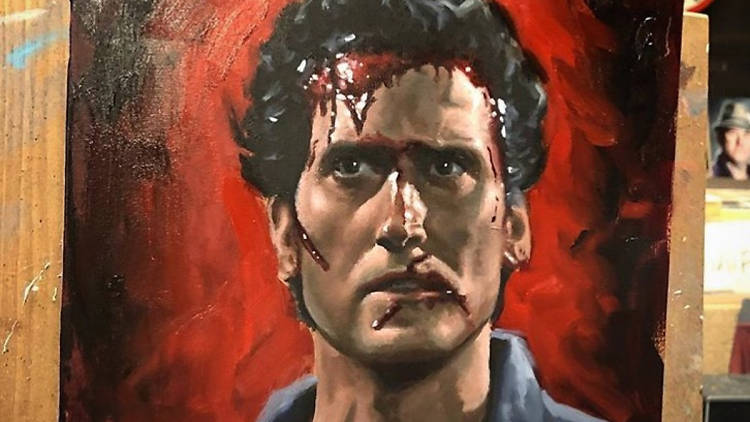 Evil Dead art show Burbank Bearded Lady's Mystic Museum James William Penland