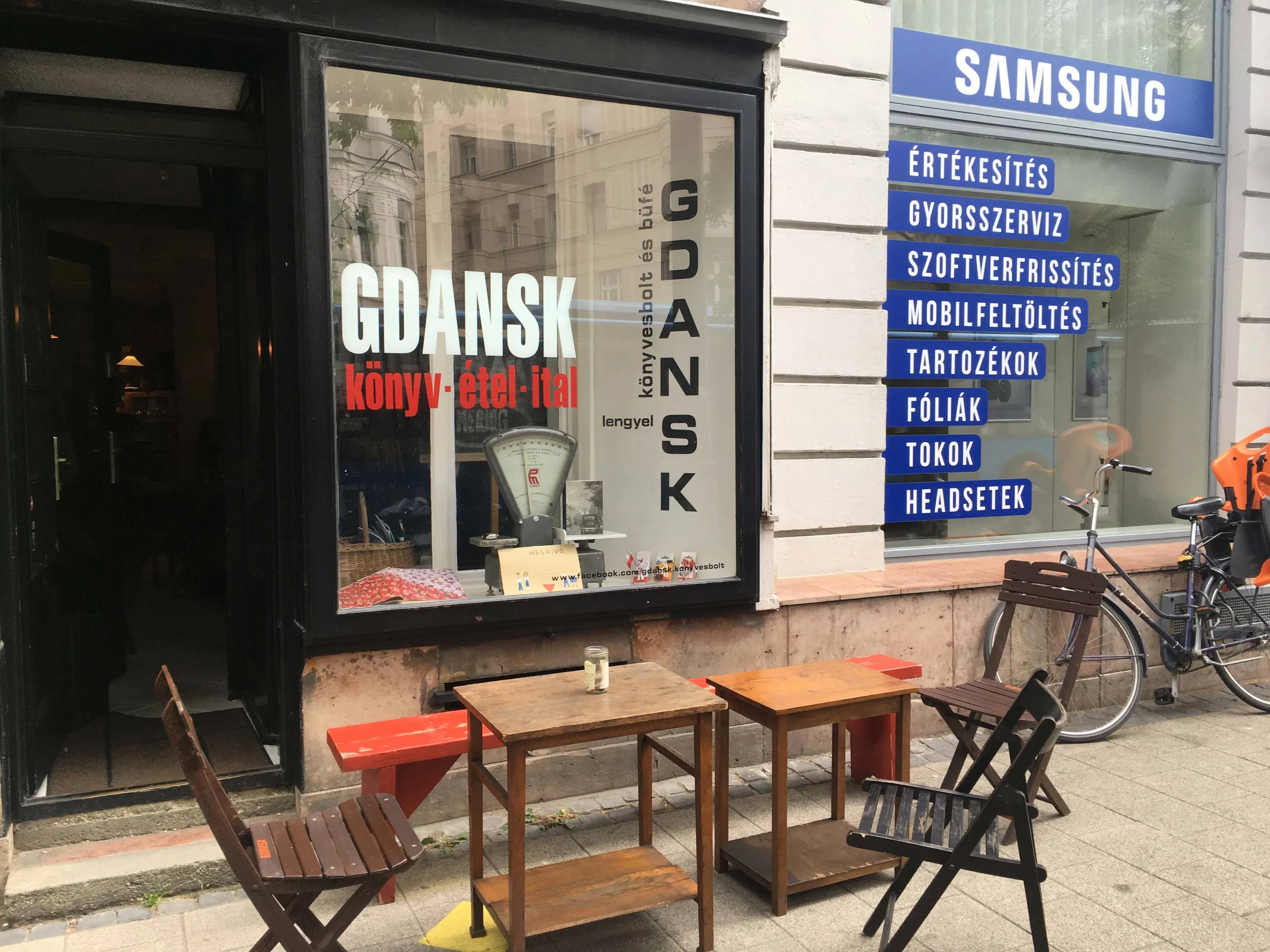 The exterior of Gdansk bar in Budapest