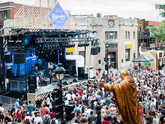 International Jazz Festival stage in Verdun, Montreal