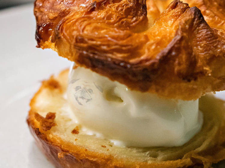 Kouign-Amann Ice Cream Sandwich at Jaguar Sun