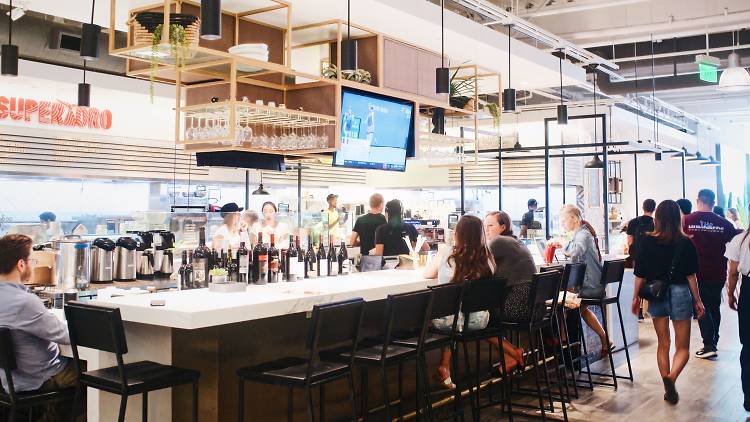 Adelaide Coffee and Wine Bar in Gallery Food Hall Social Eats Santa Monica Third Street Promenade
