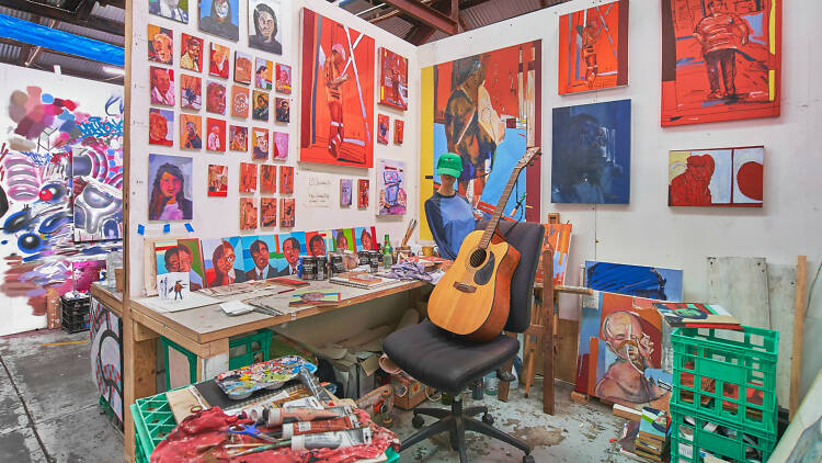 An artist studio at Blender Studios