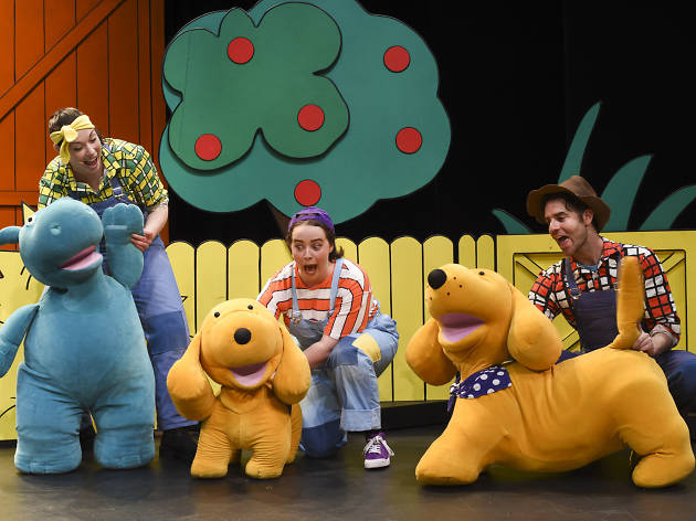 Spot Arts Centre Melbourne Performers hold up plush Spot toys