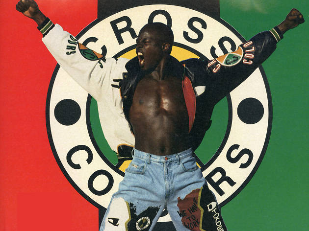 “Cross Colours: Black Fashion in the 20th Century” Cross Colours advertisement in URB magazine featuring Djimon Hounsou, ca. 1991.