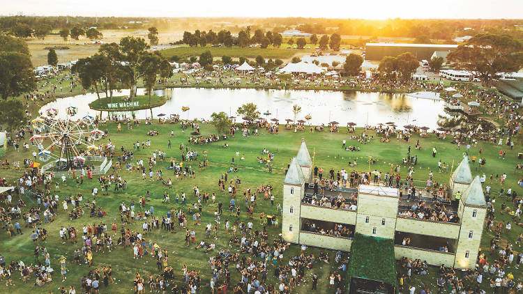 Aerial shot over Rochford Winery