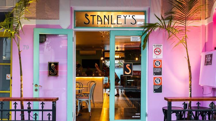 The hot pink facade of Stanley's 