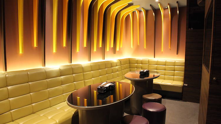 Interior of the karaoke rooms at Lantern By Wagaya.